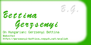 bettina gerzsenyi business card